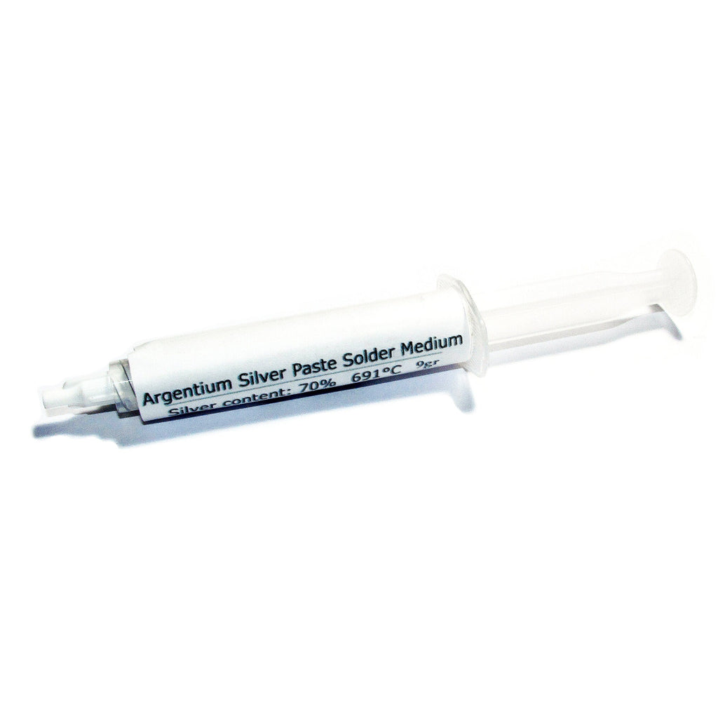 Argentium Silver Paste Solder, medium, 9 gram, Melting Point 691, solder silver syringe, Medium argentium solder, Jewelry making - 1 piece