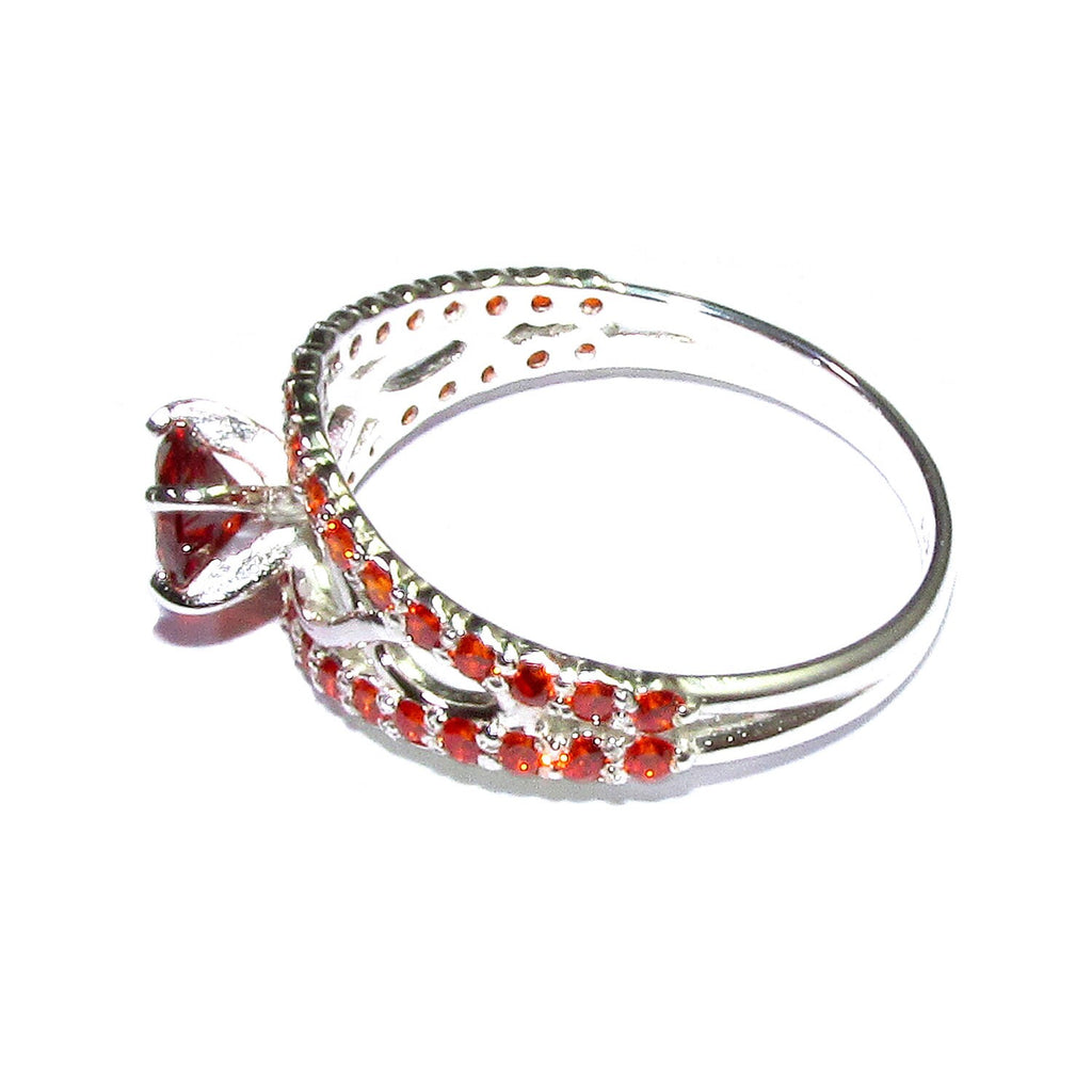 Garnet ring 925 sterling silver size 8,  handmade ring, single copy, sterling silver, Garnet, 925 silver ring, gemstone, Gift ring, red ring