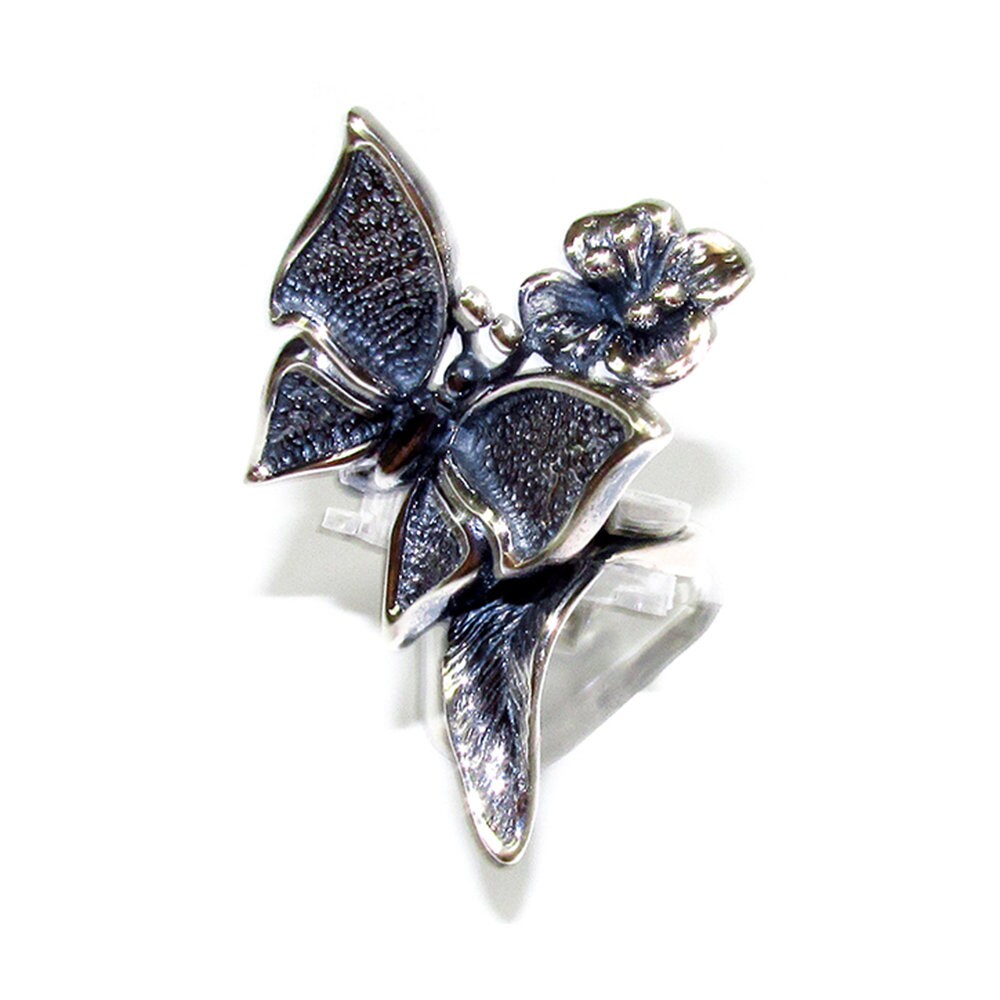 Handmade butterfly ring 925 sterling silver size 9, Handmade ring, single copy, silver ring, gemstone, sterling silver, butterfly