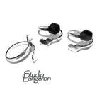 925 sterling silver open blank ring with a platforms for gluing, silver ring, base ring, Setting, jewelry making, open ring - 1 piece
