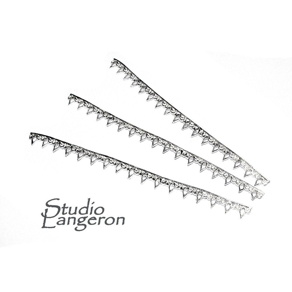 999 Fine silver Casted Bezel wire size 7.0x0.45 cm (2.8 inch), Gallery wire, Setting silver, Gallery pattern, Jewelry making - 1 piece