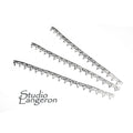 999 Fine silver Casted Bezel wire size 7.0x0.45 cm (2.8 inch), Gallery wire, Setting silver, Gallery pattern, Jewelry making - 1 piece