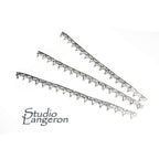 999 Fine silver Casted Bezel wire size 7.0x0.45 cm (2.8 inch), Gallery wire, Setting silver, Gallery pattern, Jewelry making - 1 piece