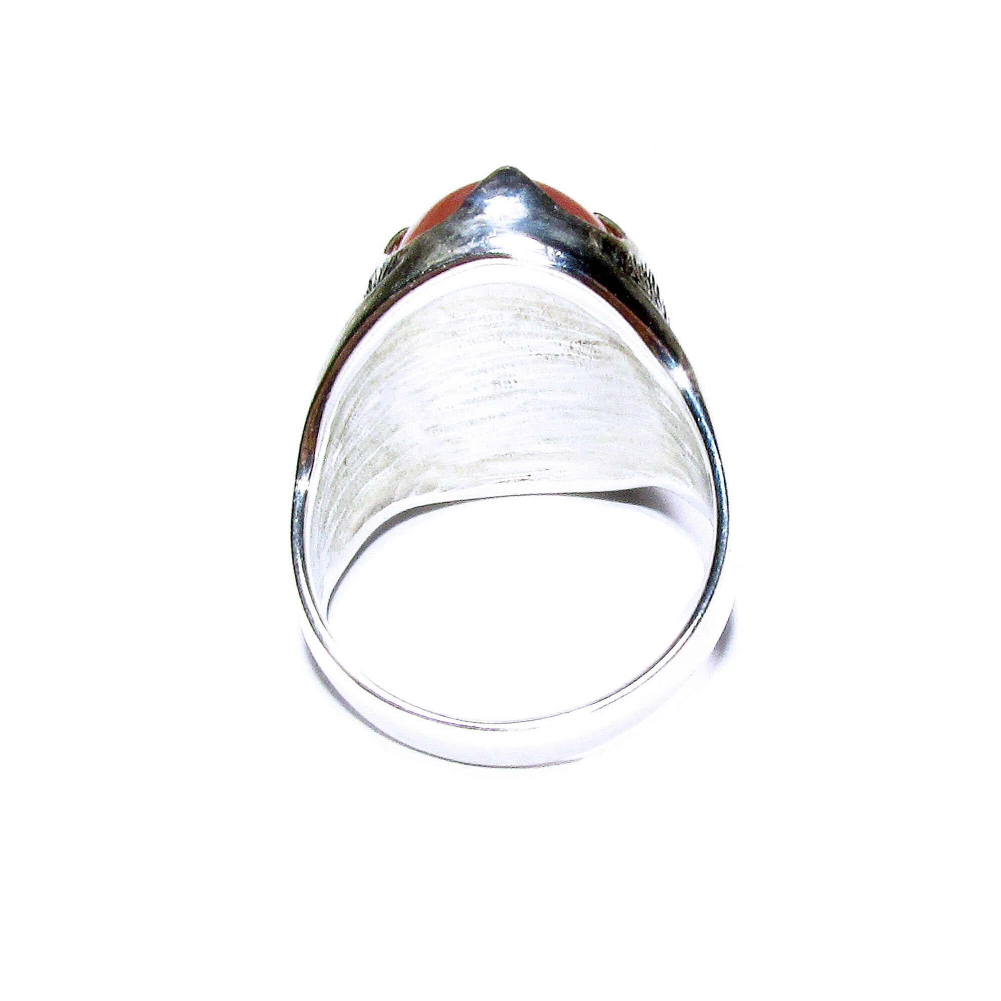 Statement Chalcedony ring 925 sterling silver size 7 1/2, Handmade ring, single copy, 925 sterling silver, Natural Chalcedony, gemstone