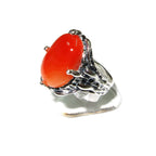 Statement Natural opal ring 925 sterling silver size 7, Handmade ring, single copy, silver, Orange opal, silver ring, Statement ring