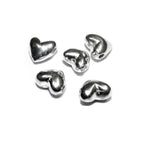 925 Sterling silver Heart flat beads size 5.2x3.2 mm, Flat beads, Beads for bracelets, 925 Silver beads, Jewelry making, Beads - 1 piece