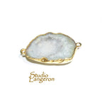 SALE!  Agate druse connector size 27x22mm, Natural agate, Natural Gemstone, Jewelry making - 1 piece