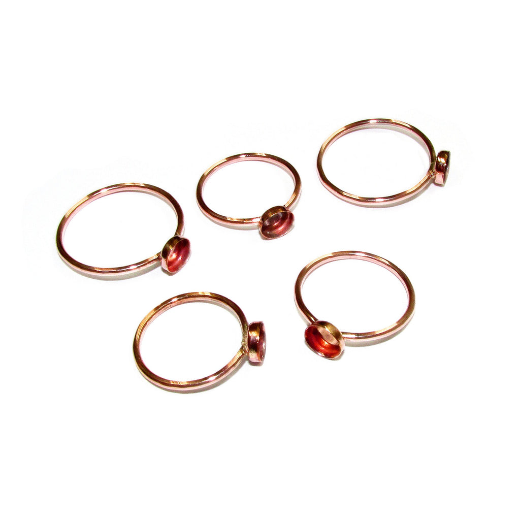 14K Rose gold filled blank ring with bezel cup 4 mm size 4 - 11, Base ring, Rose Gold filled ring, setting, jewelry making - 1 piece