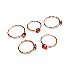 14K Rose gold filled blank ring with bezel cup 4 mm size 4 - 11, Base ring, Rose Gold filled ring, setting, jewelry making - 1 piece