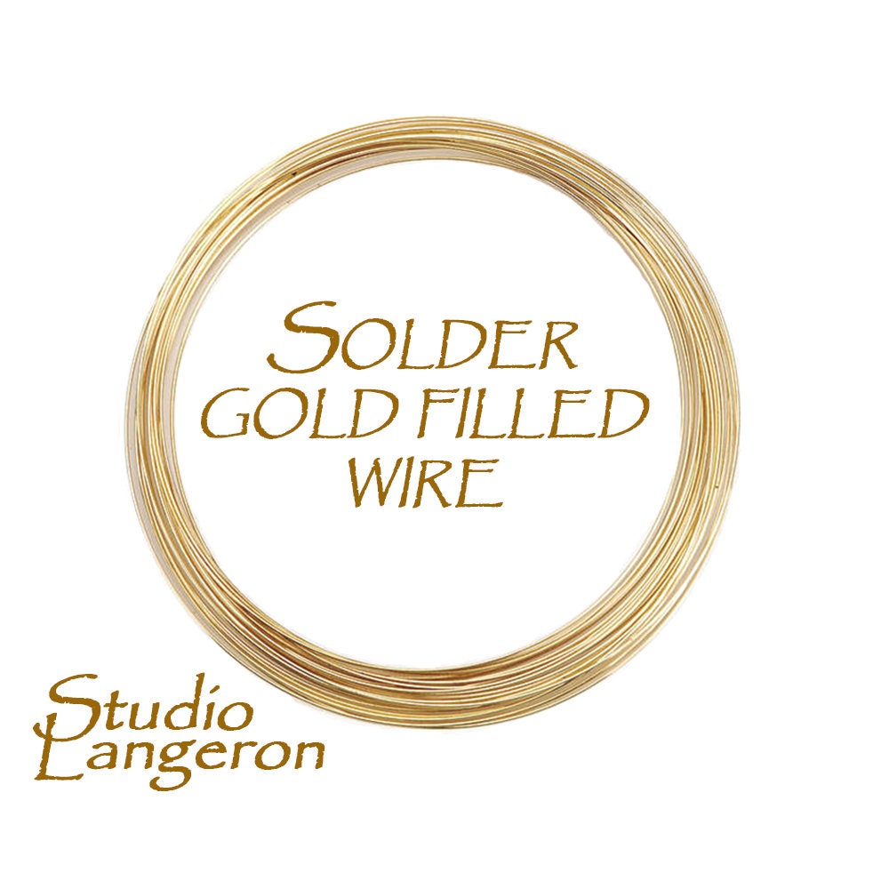 14/20 Gold filled Solder wire, solder gold filled, solder yellow gold filled, Jewelry making, solder, 14K gold filled - 4 inch (10 cm)