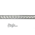 935 Argentium Silver Bezel wire, Gallery wire, Gallery ribbon, Gallery pattern, Argentium silver, Jewelry making, Wire - 4 inch (10 cm)