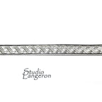935 Argentium Silver Bezel wire, Gallery wire, Gallery ribbon, Gallery pattern, Argentium silver, Jewelry making, Wire - 4 inch (10 cm)