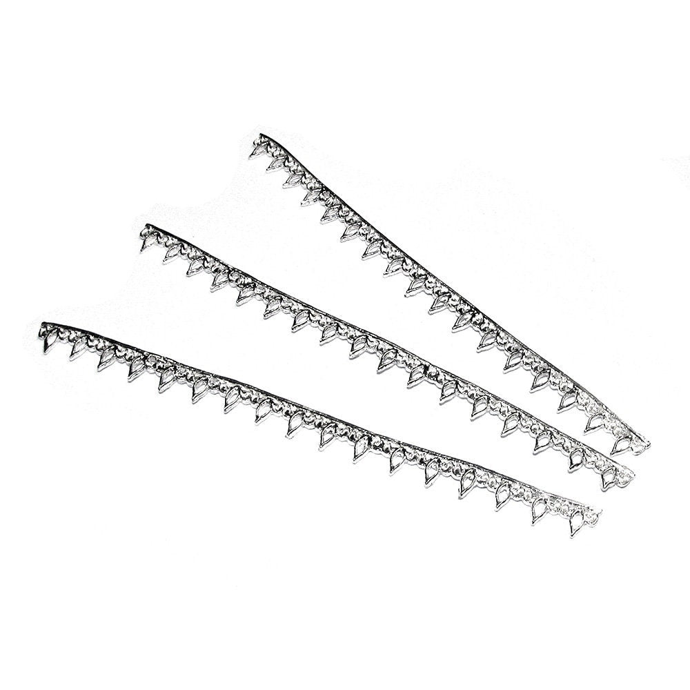 999 Fine silver Casted Bezel wire size 7.0x0.45 cm (2.8 inch), Gallery wire, Setting silver, Gallery pattern, Jewelry making - 1 piece