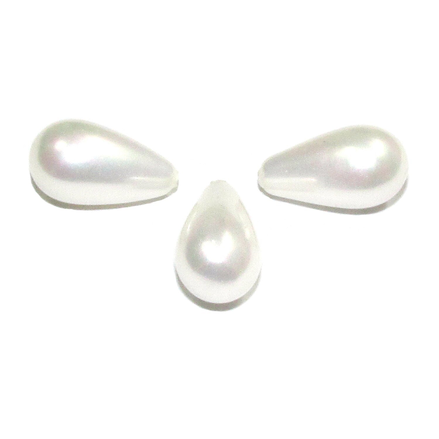 Natural Sea shell pearl Teardrop half drilled Beads size 15x8 mm, Natural shell pearl Matching Half Drilled Beads, Jewelry making - 1 piece