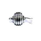 925 Sterling Silver Round Safety Clasp size 11.5 mm, Silver bead clasp, Jewelry making, 925 Sterling silver, Safety round clasp - 1 piece