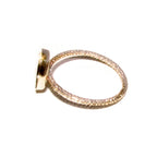 14K Yellow gold filled decorative blank ring with bezel cup 8x10mm size 4 - 11, Base ring, Bezel cup, Setting, Jewelry making - 1 piece