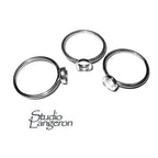925 sterling silver blank ring with bezel cup 5mm size 4, 5, 6, 7, 8, 9, 10, 11, silver ring, bezel cup, base ring, Jewelry making - 1 piece