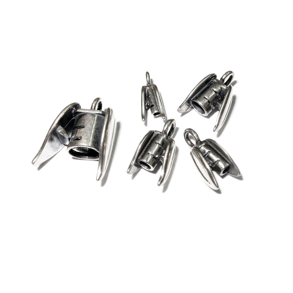 925 sterling silver Crimp End Caps size 1.0, 1.5, 2.0, 3.0, 5.0 mm, silver end cup, crimp end cup, Jewelry making - 1 pair (2 piece)