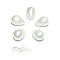 Natural Sea shell pearl Teardrop half drilled Beads size 11x7 mm, Natural shell pearl Matching Half Drilled Beads, Jewelry making - 1 piece