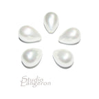 Natural Sea shell pearl Teardrop half drilled Beads size 11x7 mm, Natural shell pearl Matching Half Drilled Beads, Jewelry making - 1 piece