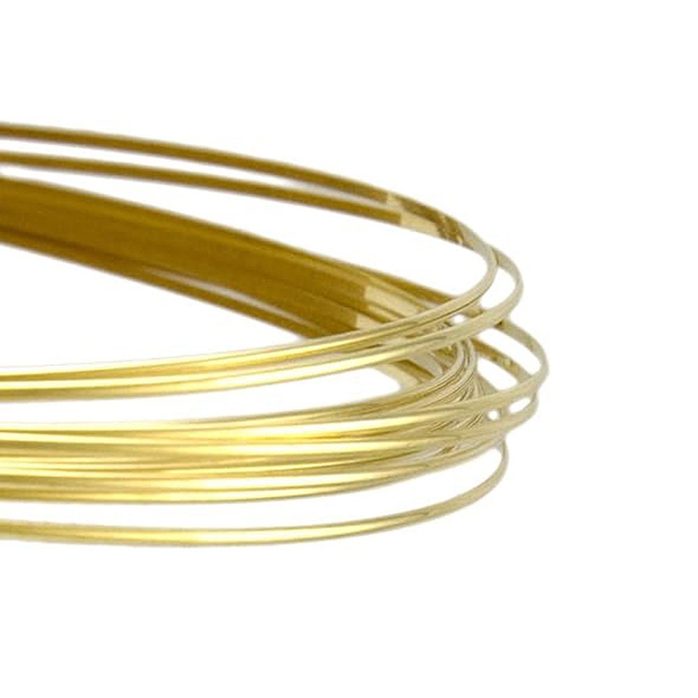 Jeweler's Brass Half-Round Soft Wire thickness 2.0x1.4 mm (12GA), Wire Wrapping, Jewelry making, Brass Half Round wire – 1 meter (3.30 ft)