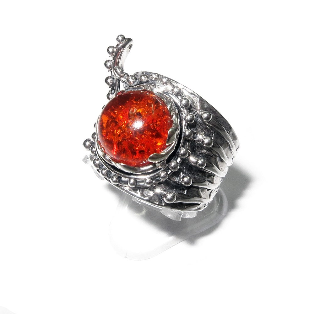 Madagascar Copal ring 925 sterling silver with stamp size 7, Handmade ring, single copy, 925 Sterling silver, Madagascar Copal, gemstone