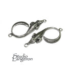 925 Sterling silver large connector 4.1x1.8 cm, silver connector, Connector Crocodile, Link Connector, Link, Jewelry making - 1 piece