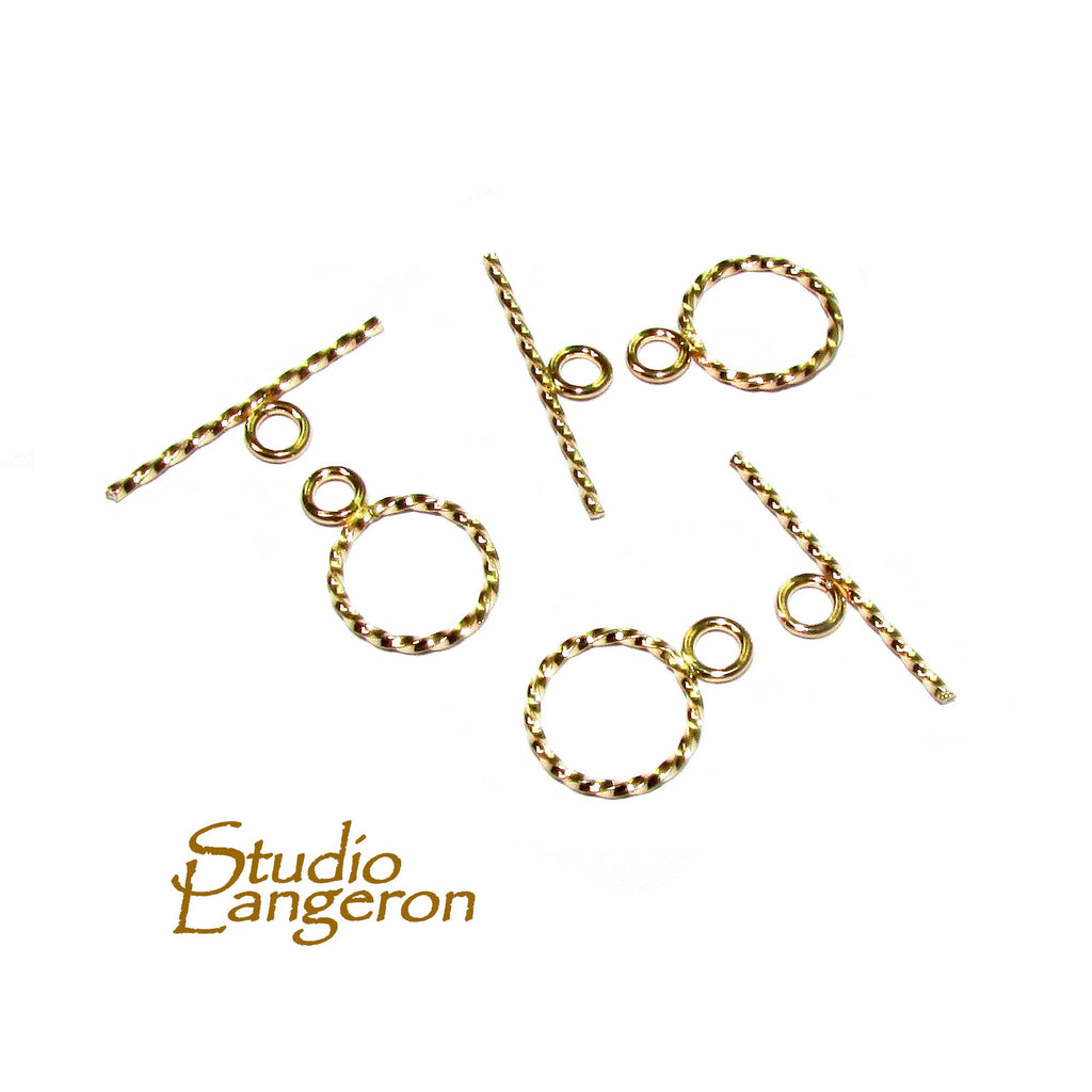 14K Yellow Gold filled Toggle Clasps size 10 mm, Gold Filled Toggle clasp, Jewelry making, 14K Gold Filled clasp, Gold Filled - 1 piece