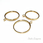 14K Yellow gold filled texture blank ring with loop size 4, 5, 6, 7, 8, base ring, Gold filled, ring with loop, Jewelry making - 1 piece
