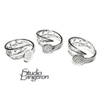 925 sterling silver open blank ring with a platform for gluing size 9 mm, silver ring, base ring, Setting, Jewelry making, gluing - 1 piece
