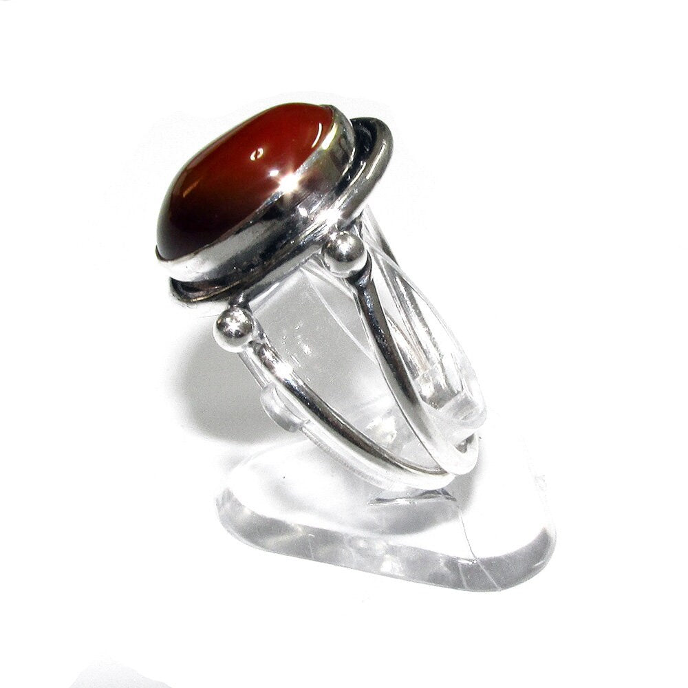 Statement Natural opal ring 925 sterling silver size 8 1/2, Handmade ring, single copy, sterling silver, Brown opal, silver ring, gemstone