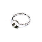 925 sterling silver twisted blank ring with bezel cup 7 mm size 4, 5, 6, 7, 8, 9, 10, 11, bezel cup, base ring, Jewelry making - 1 piece