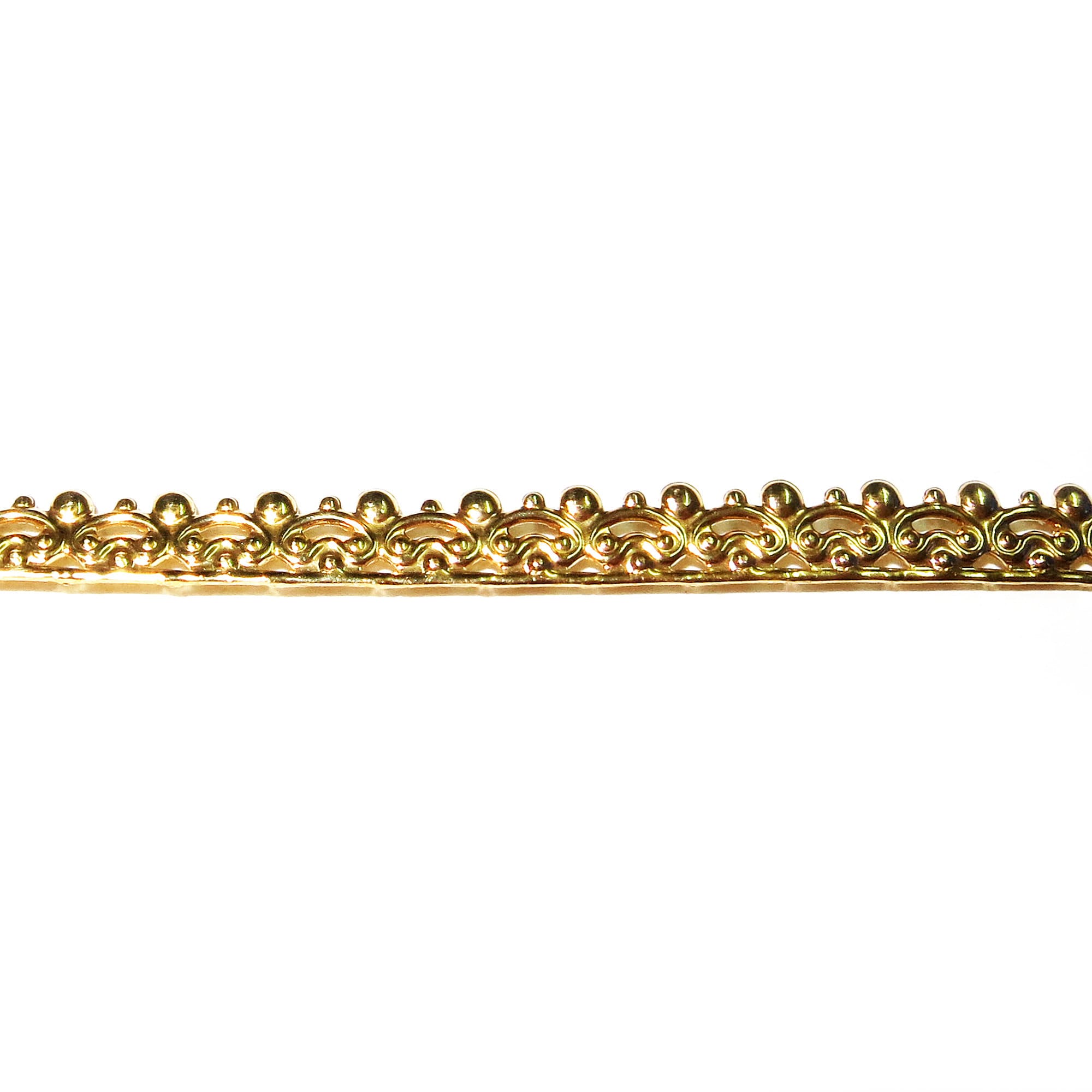 Natural Brass Gallery wire, Brass wire, Gallery pattern, Gallery ribbon, Wire, Jewelry making, Brass findings, Setting - 4 inch (10 cm)