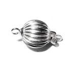 925 Sterling silver Bead Corrugated Safety Clasp size 6 mm, Silver bead clasp, Jewelry making, Silver Clasp, 925 Sterling silver - 1 piece