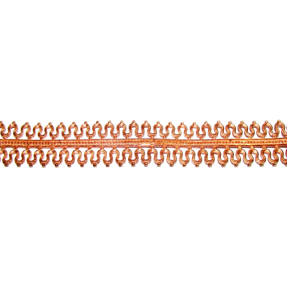 Natural Copper Bezel wire, Gallery wire, Gallery ribbon, Gallery pattern, Natural Copper, Jewelry making, Copper wire - 4 inch (10 cm)