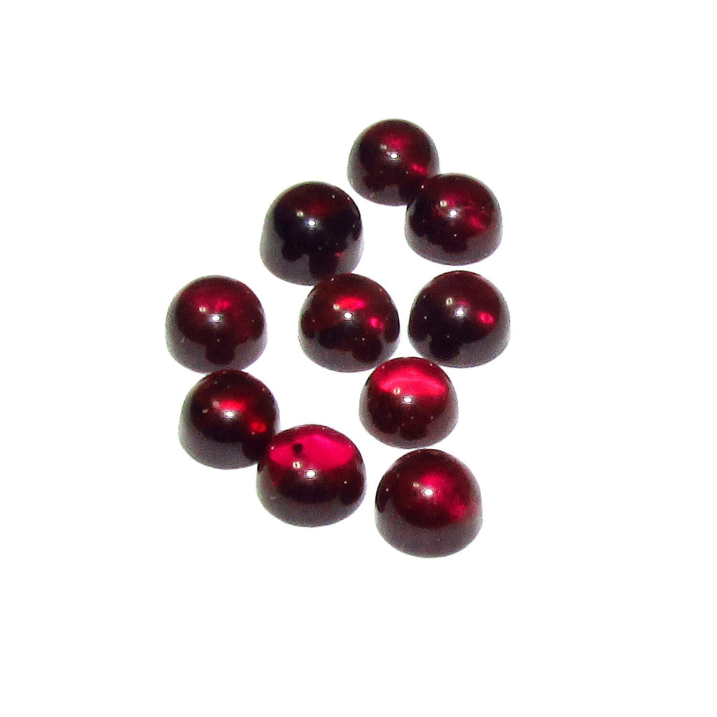 4 mm Garnet Cabochon Natural Gemstone Calibrated Size, Garnet Gemstone, Natural gemstone, Garnet cabochon, Studio Langeron - 1 piece