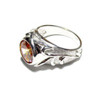 Champagne topaz ring 925 sterling silver size 5, handmade ring, single copy, Statement ring, Champagne topaz, silver ring, gemstone