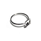 925 sterling silver blank ring with bezel cup 6x6mm size 4, 5, 6, 7, 8, 9, 10, 11, silver ring, bezel cup, setting, base ring - 1 piece