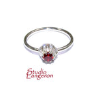Garnet ring 925 sterling silver size 8 1/2, handmade ring, single copy, sterling silver, Garnet, 925 silver ring, gemstone, Gift ring