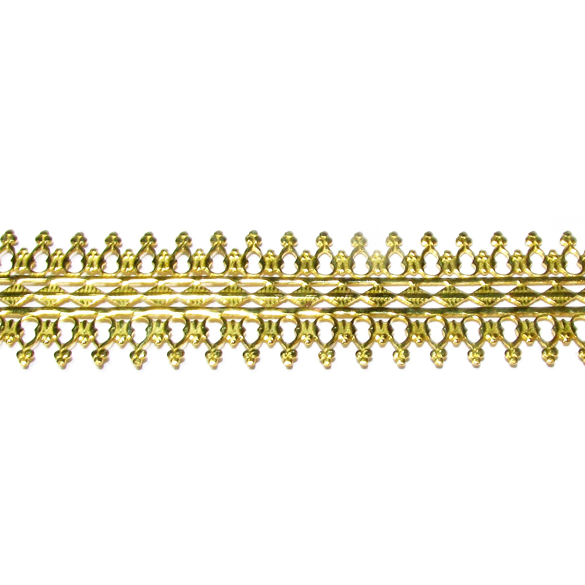Natural Brass Gallery wire, Brass wire, Gallery pattern, Gallery ribbon, Wire, Jewelry making, Brass findings, Setting - 4 inch (10 cm)