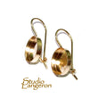 14K Yellow gold filled blank earrings with bezel cup 12mm, Jewelry making, Setting, bezel cup, base earrings, gold filled - 1 pair (2 piece)