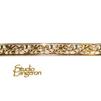 14K Yellow Gold filled Gallery wire, Bezel wire, Gallery ribbon, Gallery pattern, Jewelry making, Gold Filled Setting - 4 inch (10 cm)