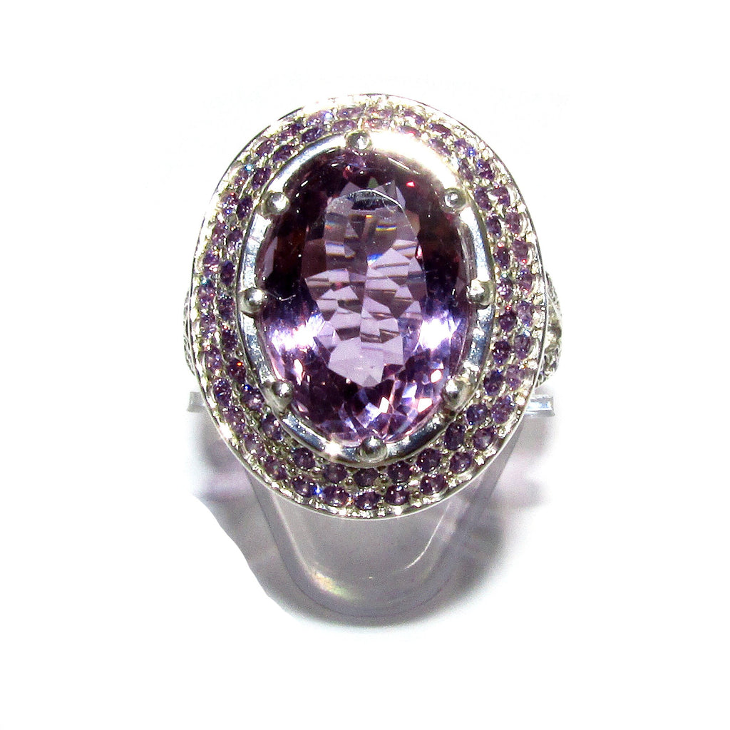 Statement Amethysts ring 925 sterling silver size 8 1/2, Handmade ring, single copy, sterling silver, Amethysts, silver ring, Amethyst ring