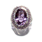 Statement Amethysts ring 925 sterling silver size 8 1/2, Handmade ring, single copy, sterling silver, Amethysts, silver ring, Amethyst ring
