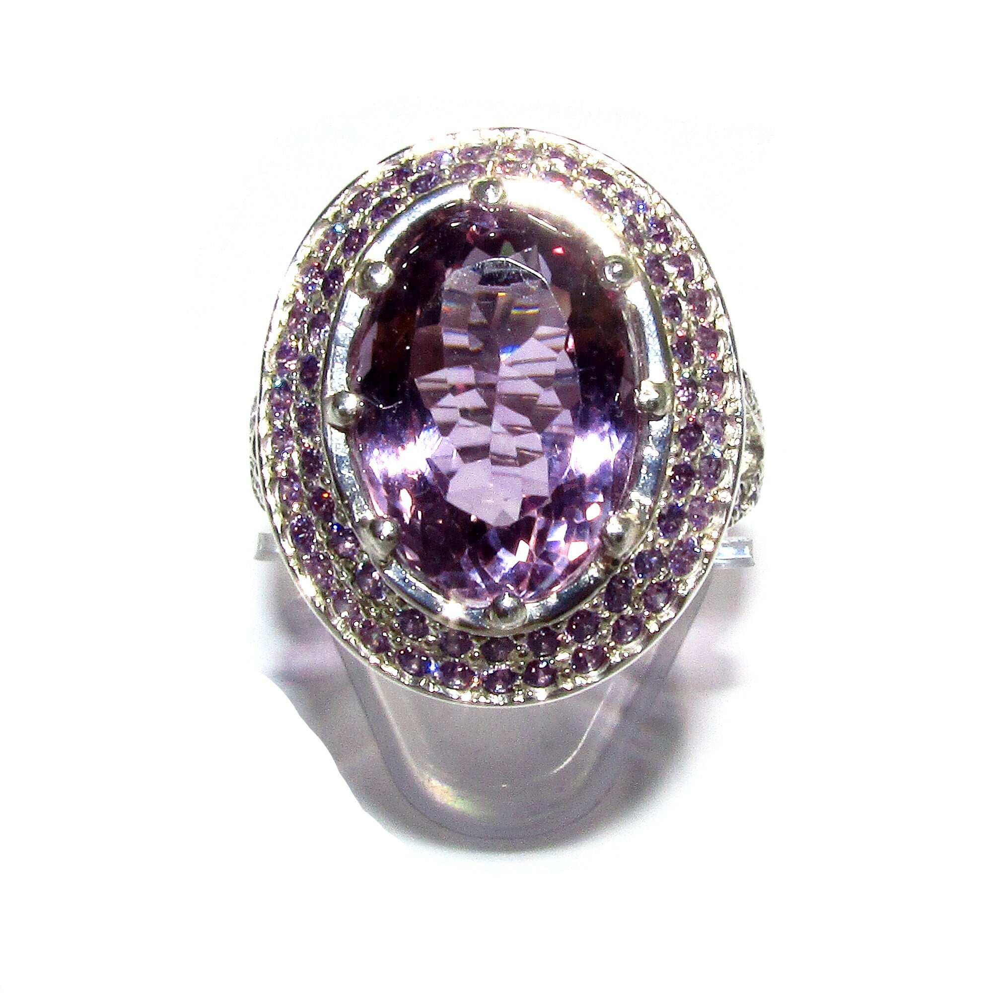 Statement Amethysts ring 925 sterling silver size 8 1/2, Handmade ring, single copy, sterling silver, Amethysts, silver ring, Amethyst ring