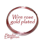 Rose Gold Plated wire Half-Hard thickness 32, 30, 28, 24, 22, 20, 18 GA, Wire Wrapping, Gold Plated wire, Jewelry making – 1 meter (3.30 ft)