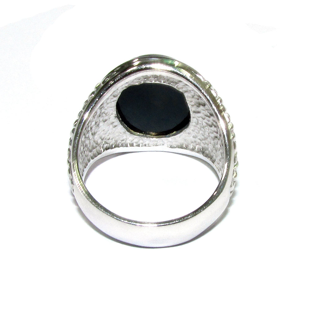 Black onyx ring 925 sterling silver, size 9, Handmade ring, single copy, 925 sterling silver, Black onyx, silver ring, gemstone - 1 piece