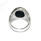 Black onyx ring 925 sterling silver, size 9, Handmade ring, single copy, 925 sterling silver, Black onyx, silver ring, gemstone - 1 piece