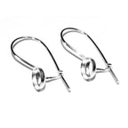 6 mm 925 sterling silver blank earrings with bezel cup, Jewelry making, Setting, bezel cup, base earrings, 925 silver - 1 pair (2 piece)