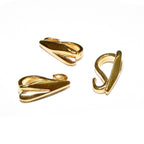 14K Yellow Gold Filled Teardrop Heart Bails with Hidden Loop sizes 10.0х3.5 mm - 1 piece